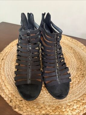 Donald J. Pliner Open Toe Stretch Wedge Sandal